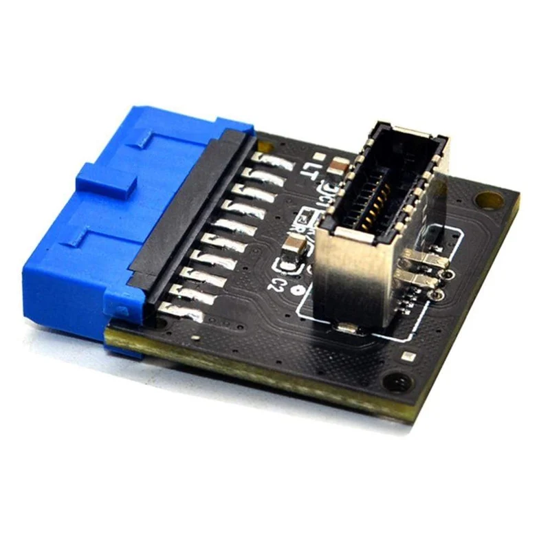 USB 3.0 19-poliger interner Header zu USB 3.1/3.2 Typ C Key A 20-poliger Konverter, Laptop-Dockingstation, Netzteil