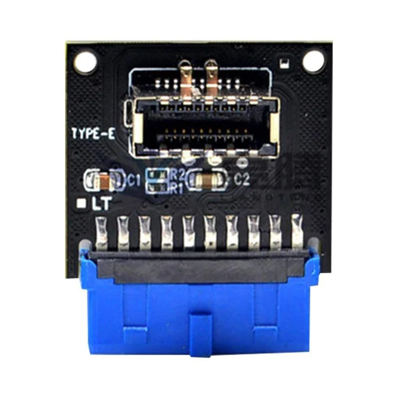 USB 3.0 19-poliger interner Header zu USB 3.1/3.2 Typ C Key A 20-poliger Konverter, Laptop-Dockingstation, Netzteil