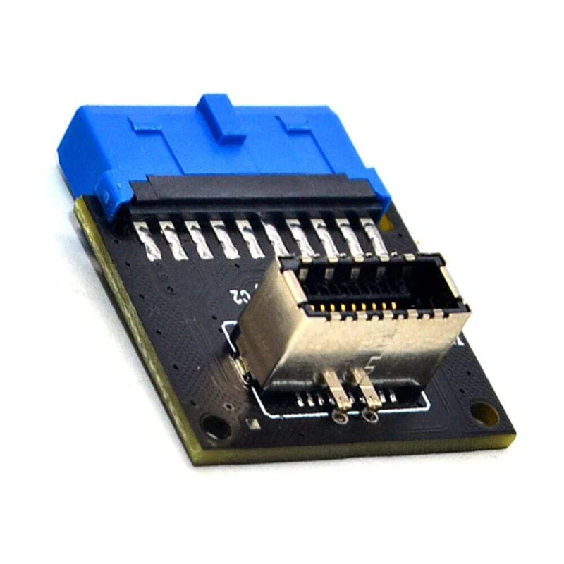 USB 3.0 19-poliger interner Header zu USB 3.1/3.2 Typ C Key A 20-poliger Konverter, Laptop-Dockingstation, Netzteil