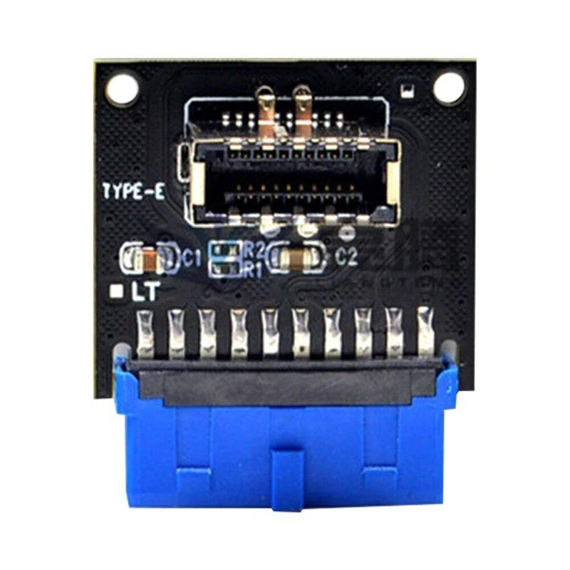 USB 3.0 19-poliger interner Header zu USB 3.1/3.2 Typ C Key A 20-poliger Konverter, Laptop-Dockingstation, Netzteil