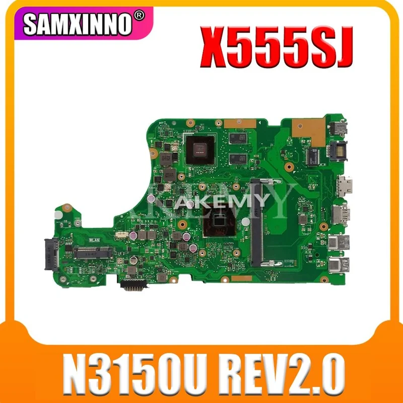 X555SJ Motherboard Für Asus X555 X555S X555SJ K555S A555S Laptop Motherboard X555SJ Mainboard Test 100% ok N3150 GT920M