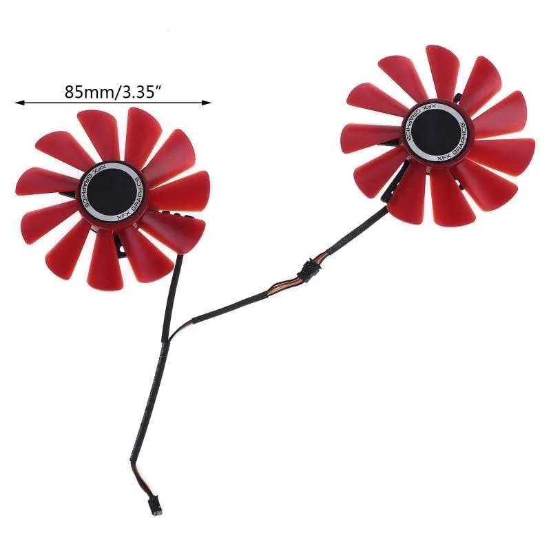 2 Stück 85mm RX-570-RS RX-580-RS FD10U12S9-C Lüfter für XFX RX470 RX570 RS RX580 RS