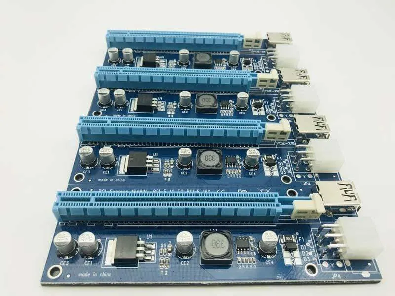 PCIe 1 bis 4 Mining-Karte, PCI Express 16X-Steckplätze, Riser-Karte, PCI-E 1X bis 16x, externer PCI-e-Steckplatz-Adapter, Port-Multiplikator für BTC
