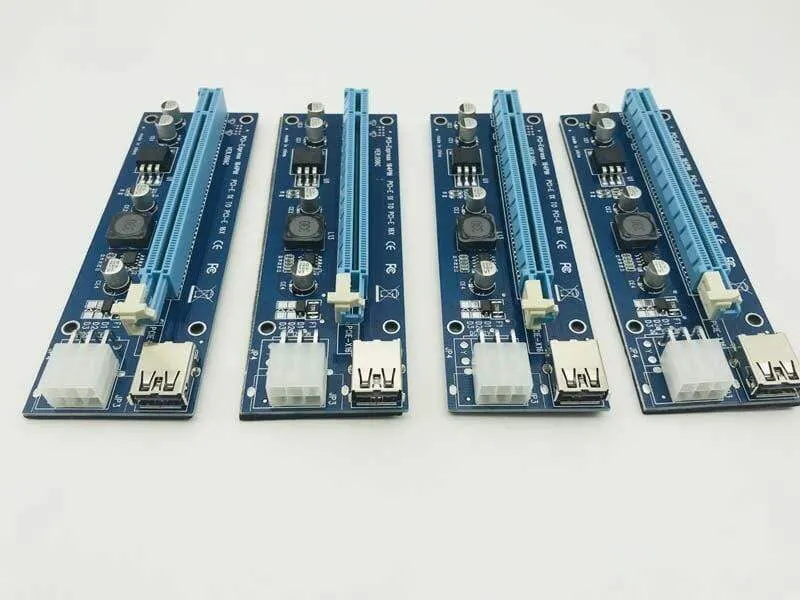 PCIe 1 bis 4 Mining-Karte, PCI Express 16X-Steckplätze, Riser-Karte, PCI-E 1X bis 16x, externer PCI-e-Steckplatz-Adapter, Port-Multiplikator für BTC