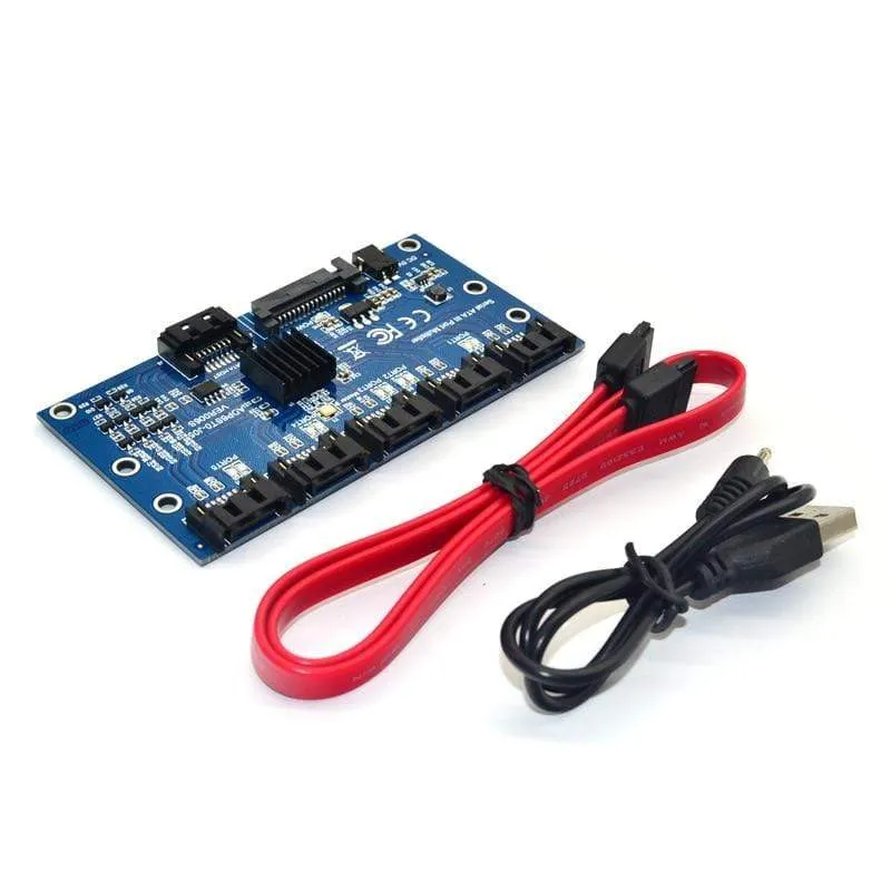 Controller Karte Motherboard Sata Erweiterung Karte 1 Zu 5 Port Sata 3.0 6Gbps Multiplier Sata Port Riser Karte Adapter für Comp