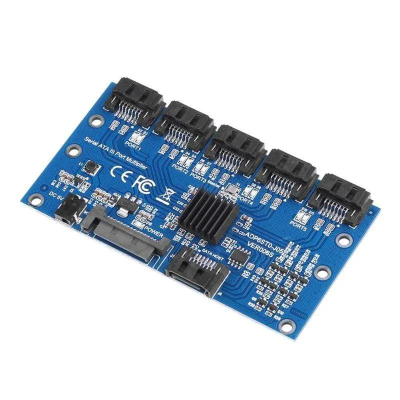 Controller Karte Motherboard Sata Erweiterung Karte 1 Zu 5 Port Sata 3.0 6Gbps Multiplier Sata Port Riser Karte Adapter für Comp