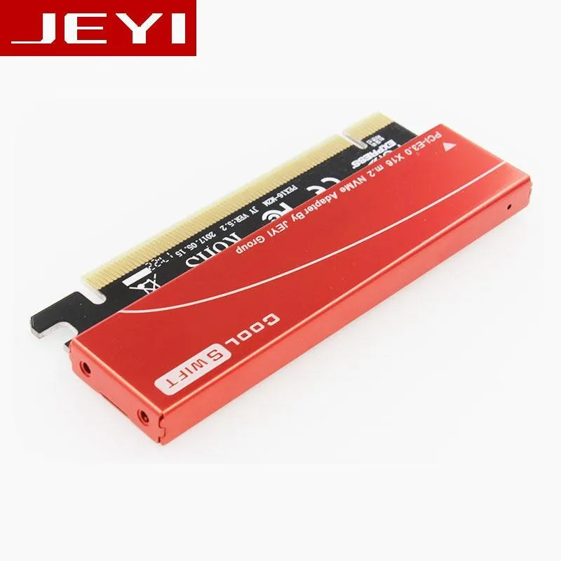 CoolSwift PCIE3.0 NVME Adapter x16 PCI-E Full Speed ​​M.2 2280 Aluminiumblech Wärmeleitfähigkeit Siliziumwaferkühlung