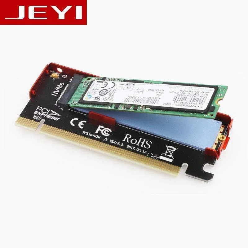 CoolSwift PCIE3.0 NVME Adapter x16 PCI-E Full Speed ​​M.2 2280 Aluminiumblech Wärmeleitfähigkeit Siliziumwaferkühlung