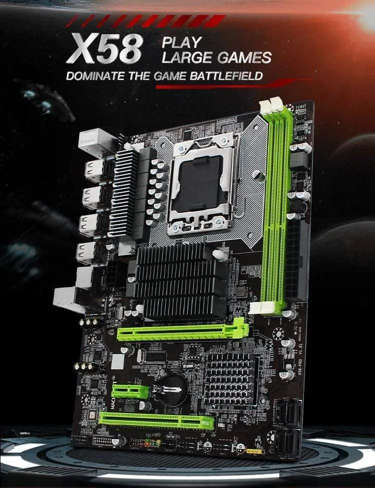 X58 LGA 1366-Motherboard LGA1366 unterstützt DDR3 REG ECC-Serverspeicher und Intel Xeon-Prozessor X58-PRO-Mainboard