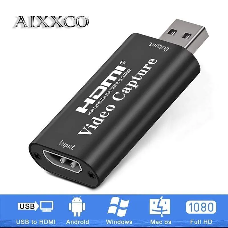 4K Video USB-Aufnahme HDMI-Karte Video Grabber Record Box für PS4 DVD Camcorder Kameraaufnahme Live-Streaming