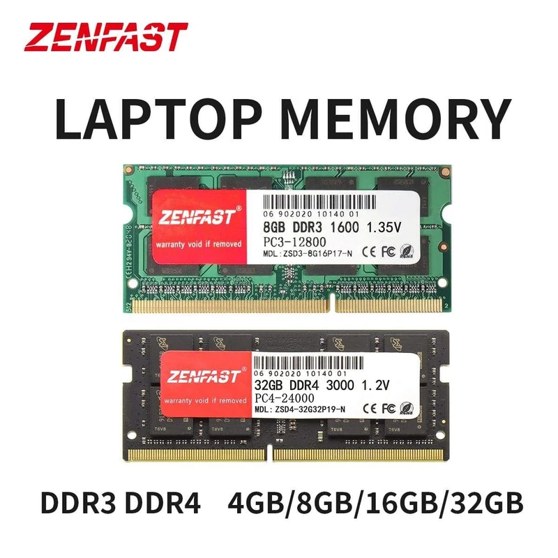 Laptop DDR3 DDR4 8 GB 4 GB 16 GB Laptop Ram 1333 1600 2400 2666 2133 MHz 204-poliger Sodimm-Notebook-Speicher