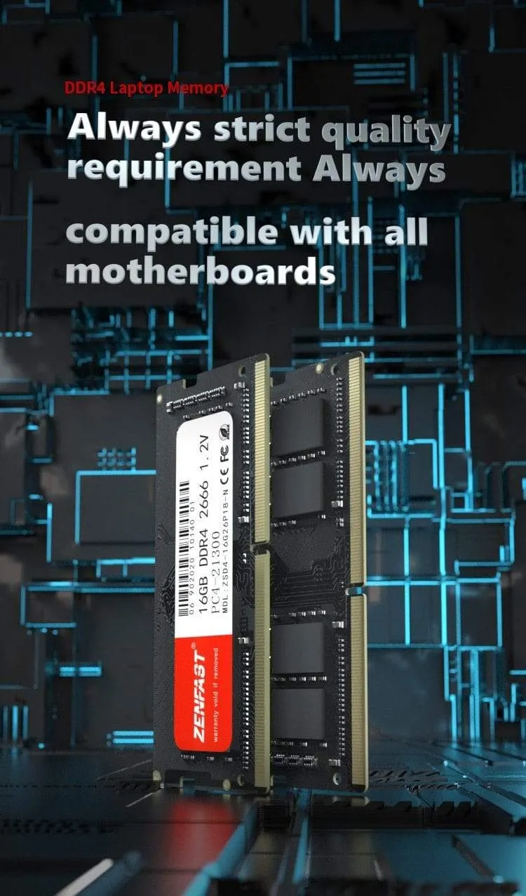 Laptop DDR3 DDR4 8 GB 4 GB 16 GB Laptop Ram 1333 1600 2400 2666 2133 MHz 204-poliger Sodimm-Notebook-Speicher