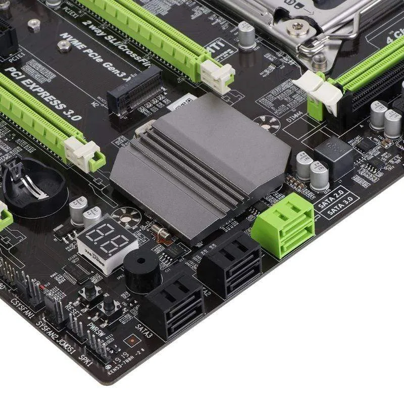 1pc X79 Turbo Moederbord LGA2011 ATX USB3.0 SATA3 PCI-E NVME M.2 SSD Ondersteuning REG ECC geheugen en Xeon E5 Prozessor Neueste