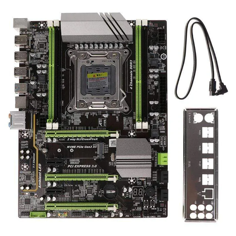 1pc X79 Turbo Moederbord LGA2011 ATX USB3.0 SATA3 PCI-E NVME M.2 SSD Ondersteuning REG ECC geheugen en Xeon E5 Prozessor Neueste