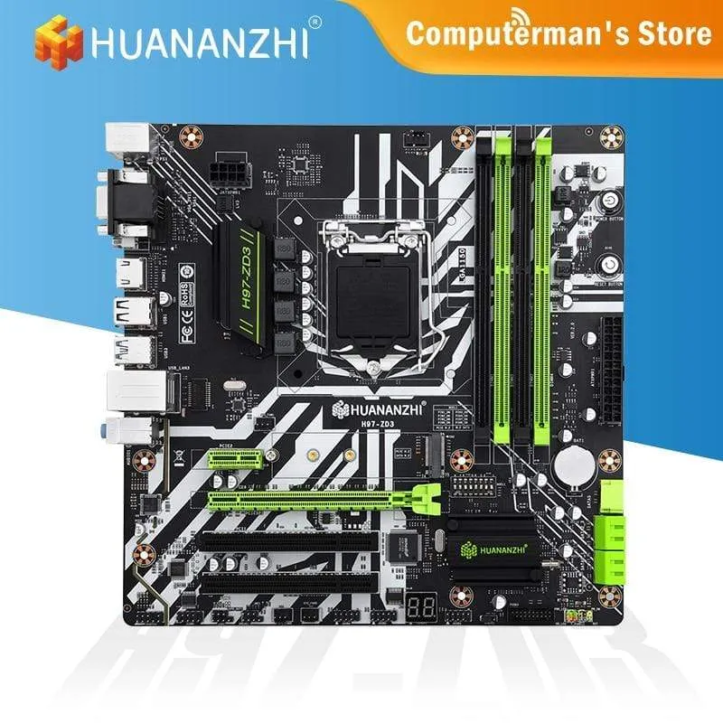 H97 ZD3 Motherboard Intel XEON LGA 1150 i3 i5 i7 All Series CPU DDR3 NON-ECC Speicher USB SATA VGA HDMI DVI NVME NGFF
