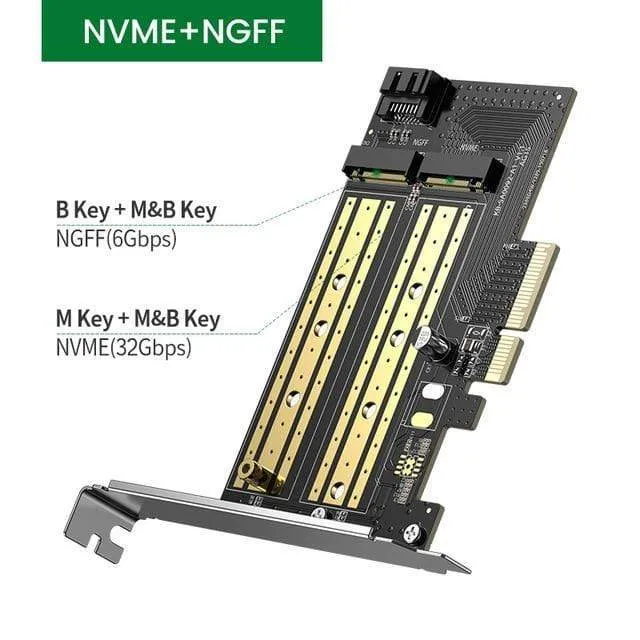 PCIE zu M2 Adapter NVMe M.2 PCI Express Adapter 32 Gbit/s PCI-E Karte x4/8/16 M&B Key SSD Computer Erweiterung Add-On Karten