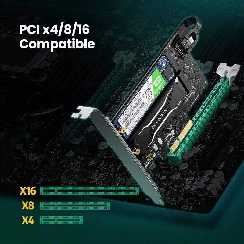 PCIE zu M2 Adapter NVMe M.2 PCI Express Adapter 32 Gbit/s PCI-E Karte x4/8/16 M&B Key SSD Computer Erweiterung Add-On Karten