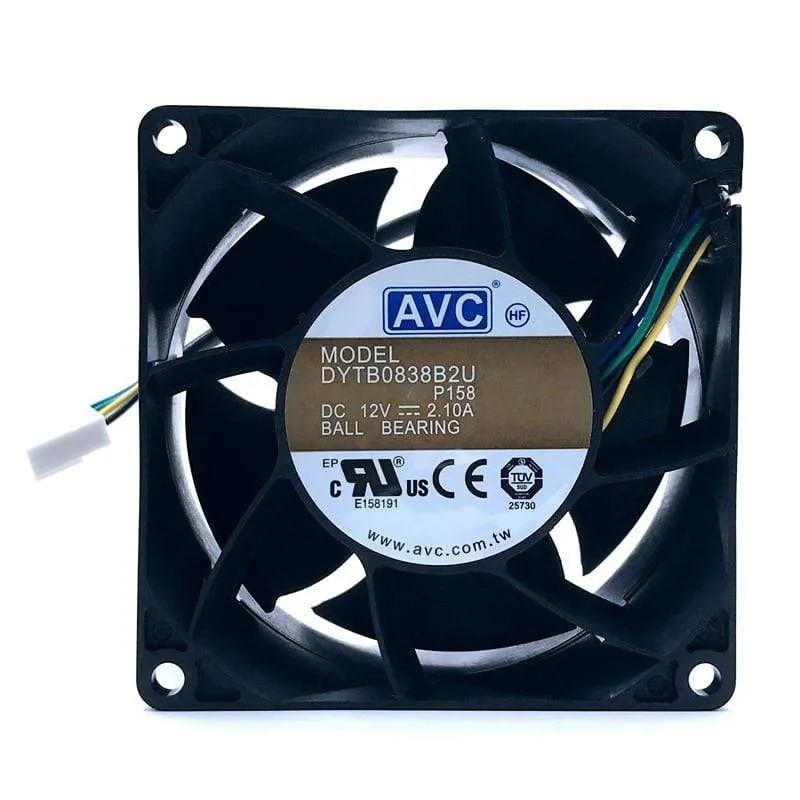12-V-Kugellager-Lüfter 8038, neu für AVC DYTB0838B2U 2.1A 80X38mm 4-polige PWM, Hochgeschwindigkeits-CFM-Luftstrom, für Car Boost Miner