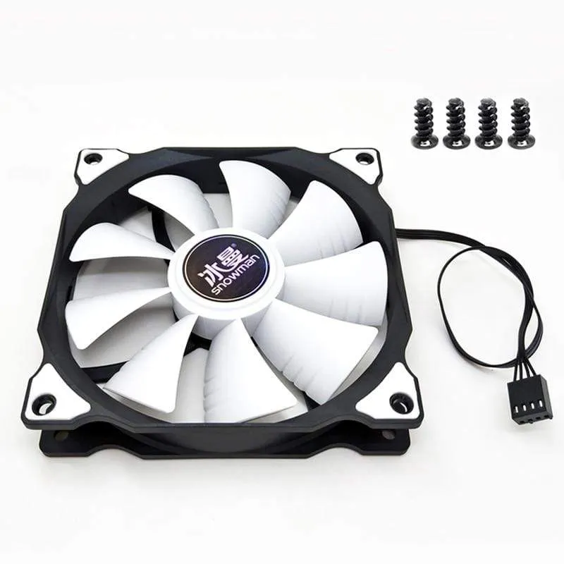 PWM 4-poliger 120-mm-Computergehäuselüfter, leiser 12-cm-Lüfter, CPU-Kühlung, RGB, leiser PC-Kühler, Gehäuselüfter, 12 V DC, Lüftergeschwindigkeit anpassen