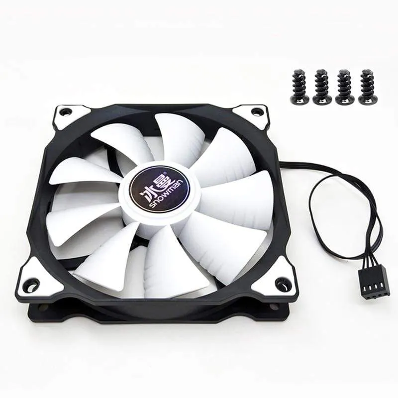 PWM 4-poliger 120-mm-Computergehäuselüfter, leiser 12-cm-Lüfter, CPU-Kühlung, RGB, leiser PC-Kühler, Gehäuselüfter, 12 V DC, Lüftergeschwindigkeit anpassen