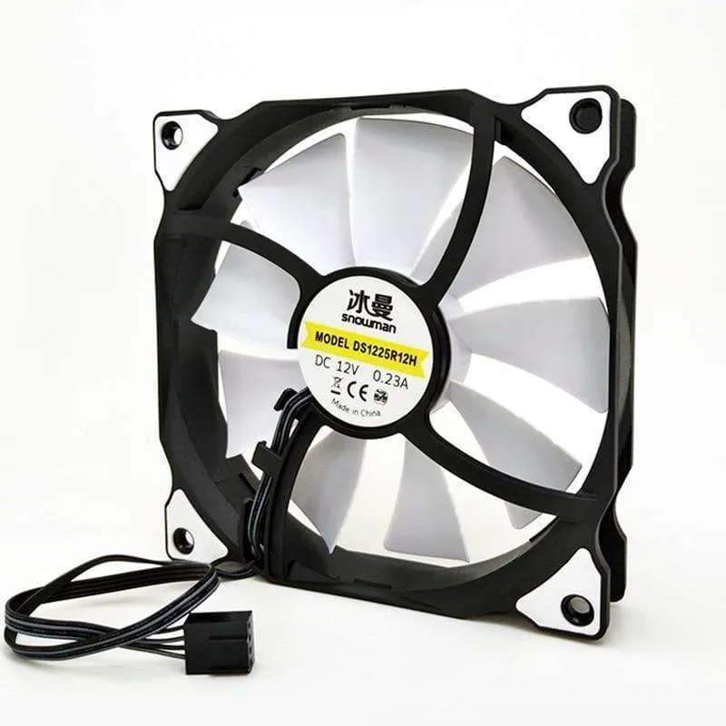 PWM 4-poliger 120-mm-Computergehäuselüfter, leiser 12-cm-Lüfter, CPU-Kühlung, RGB, leiser PC-Kühler, Gehäuselüfter, 12 V DC, Lüftergeschwindigkeit anpassen