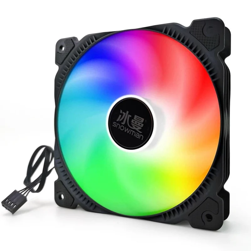 PWM 4-poliger 120-mm-Computergehäuselüfter, leiser 12-cm-Lüfter, CPU-Kühlung, RGB, leiser PC-Kühler, Gehäuselüfter, 12 V DC, Lüftergeschwindigkeit anpassen