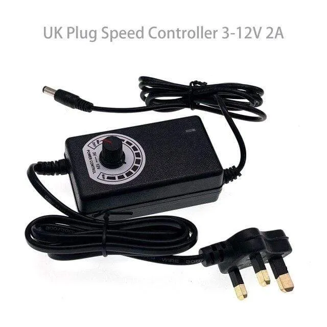 120 mm AC Computer Lüftergebläse 12 cm 120 x 120 x 32 mm 12032 Fliehkraft mit 120 V, 220 V bis 3 V - 12 V, 2 A mit Drehzahlregler für Wachstumszelt
