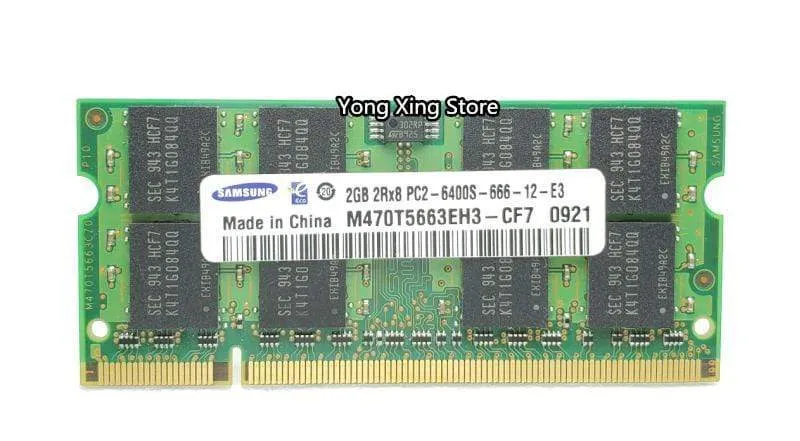 Samsung DDR2 2 x 2 GB 4 GB Zweikanal 800 MHz PC2-6400S DDR 2 2G 4G Notebook-Speicher Laptop RAM 200PIN SODIMM
