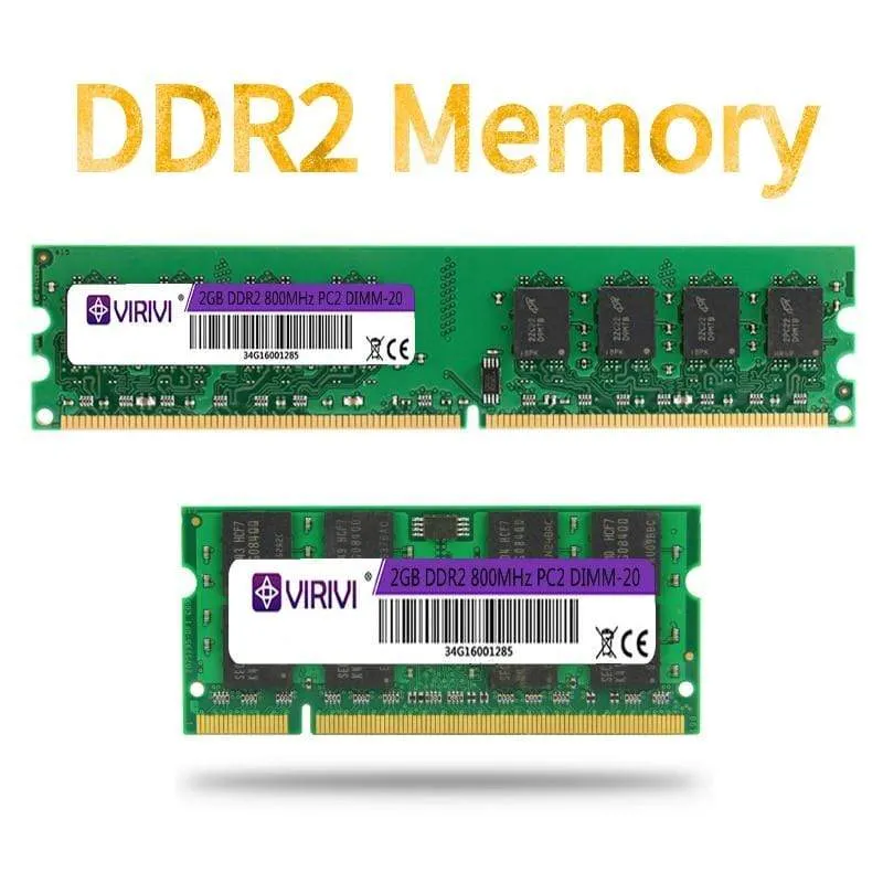 DDR2 1G 2 GB 667/800 MHz PC2-6400S Desktop-Laptop PC-RAM 240-Pin 1.8 V DIMM Für Intel- und AMD-kompatible Computerspeichergarantie