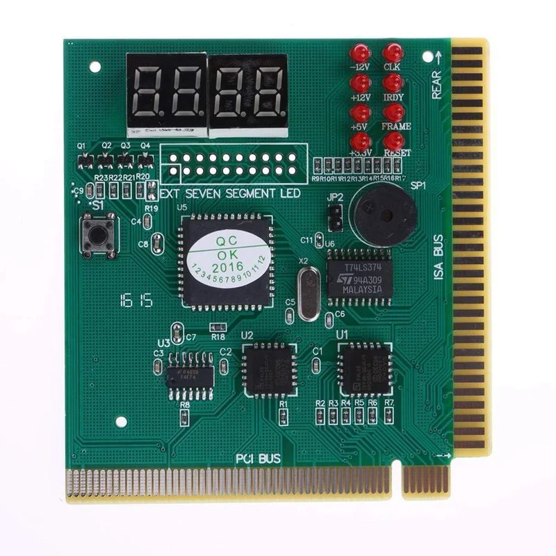 AK PCI & ISA Motherboard Tester Diagnoseanzeige 4-stelliger PC-Computer Motherboard Debug Post Card Analyzer