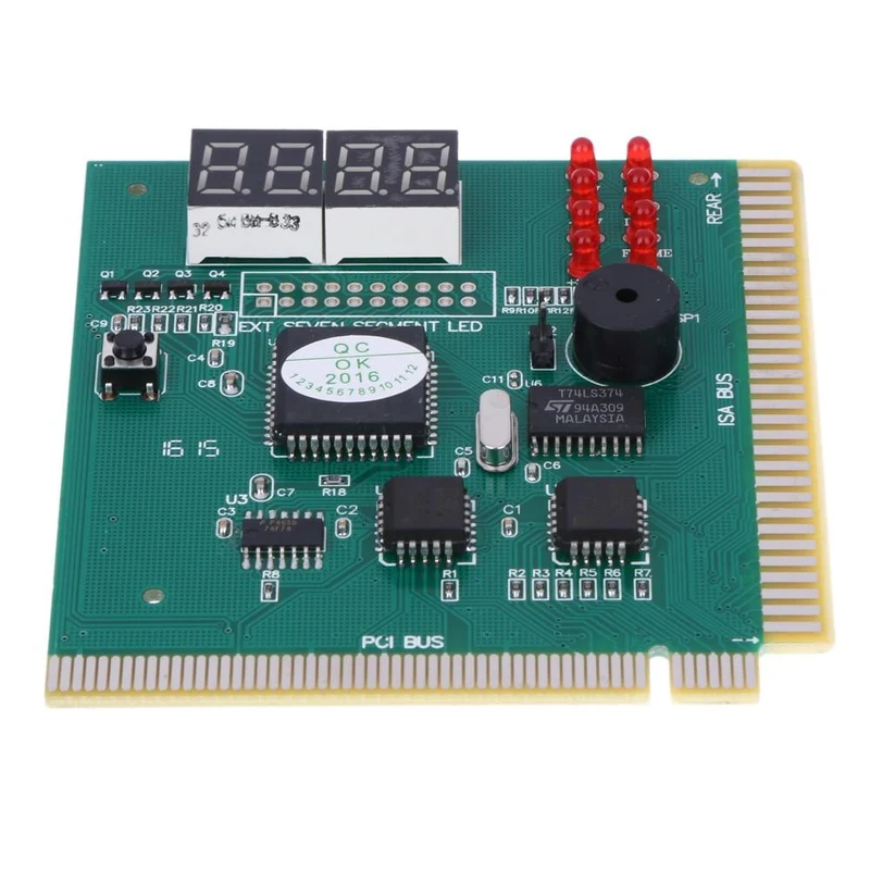 AK PCI & ISA Motherboard Tester Diagnoseanzeige 4-stelliger PC-Computer Motherboard Debug Post Card Analyzer