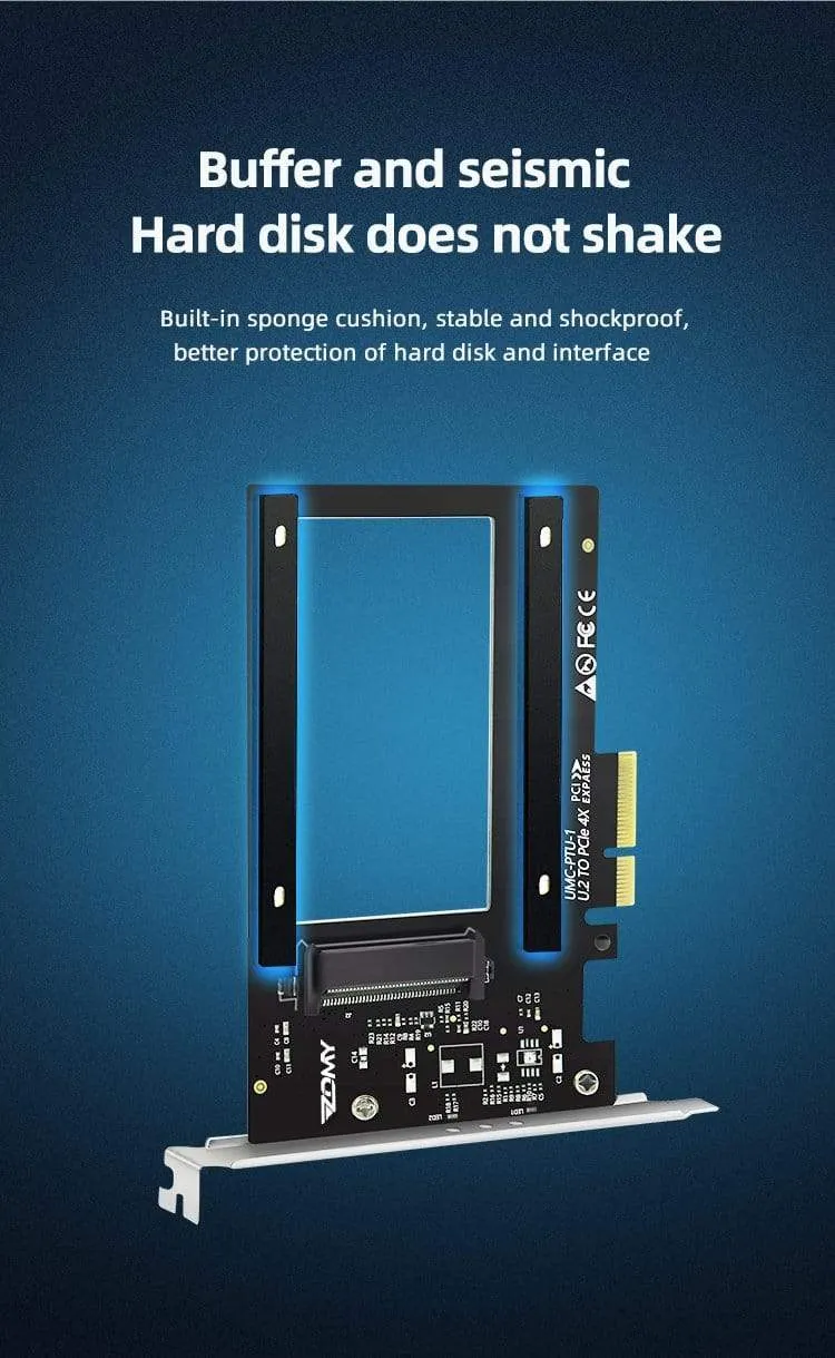 PCIE Riser U.2 zu PCI Express3.0 X4 Adapter Schnittstelle Gen3 PCI-Karte Computer Festplatte Computerkomponenten Erweiterung PCI-Karte