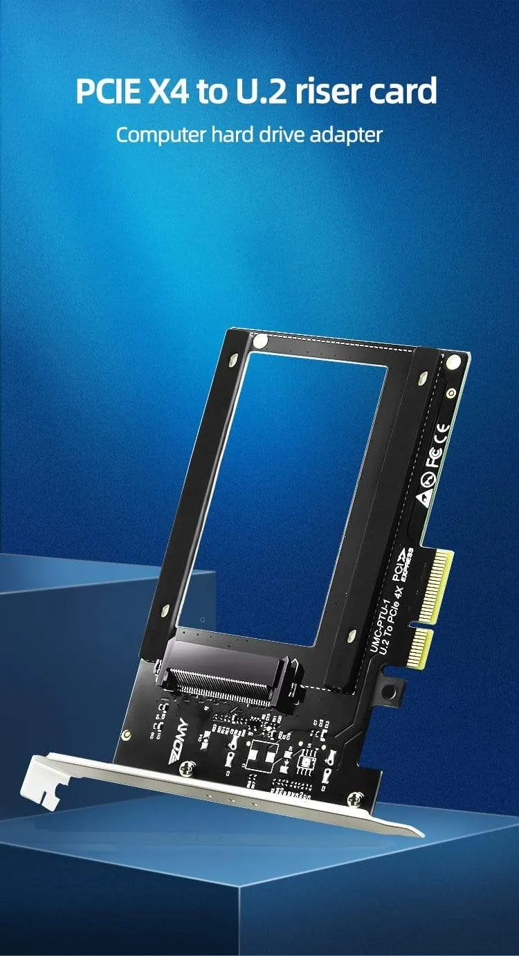 PCIE Riser U.2 zu PCI Express3.0 X4 Adapter Schnittstelle Gen3 PCI-Karte Computer Festplatte Computerkomponenten Erweiterung PCI-Karte