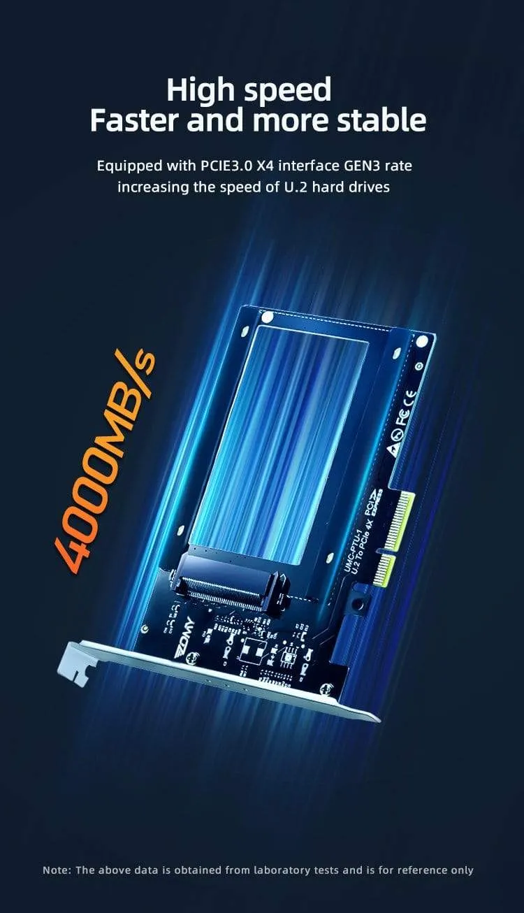 PCIE Riser U.2 zu PCI Express3.0 X4 Adapter Schnittstelle Gen3 PCI-Karte Computer Festplatte Computerkomponenten Erweiterung PCI-Karte