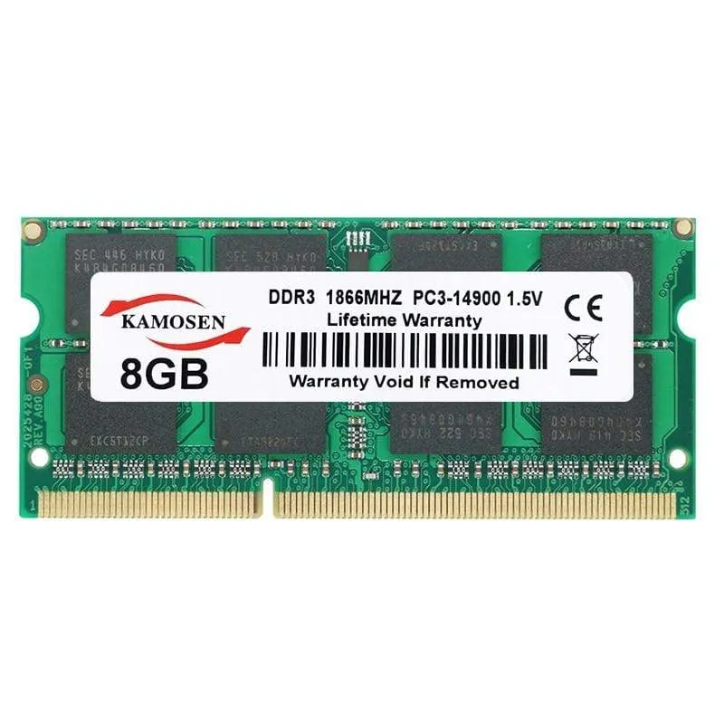 DDR3 RAM 1GB 2GB 4GB 8GB 8500MHz 1333MHz 1600MHz 1866MHz Notebook-Speicher 240-poliger nicht-ECC ungepufferter SODIMM