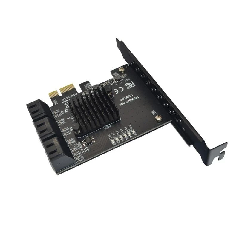 PCIE zu SATA-Karte 6 Anschlüsse SATA 3 PCI Express-Erweiterungskarte PCI-E / PCIE SATA-Controller-Multiplikator für SSD Synology ASM1166-Chips