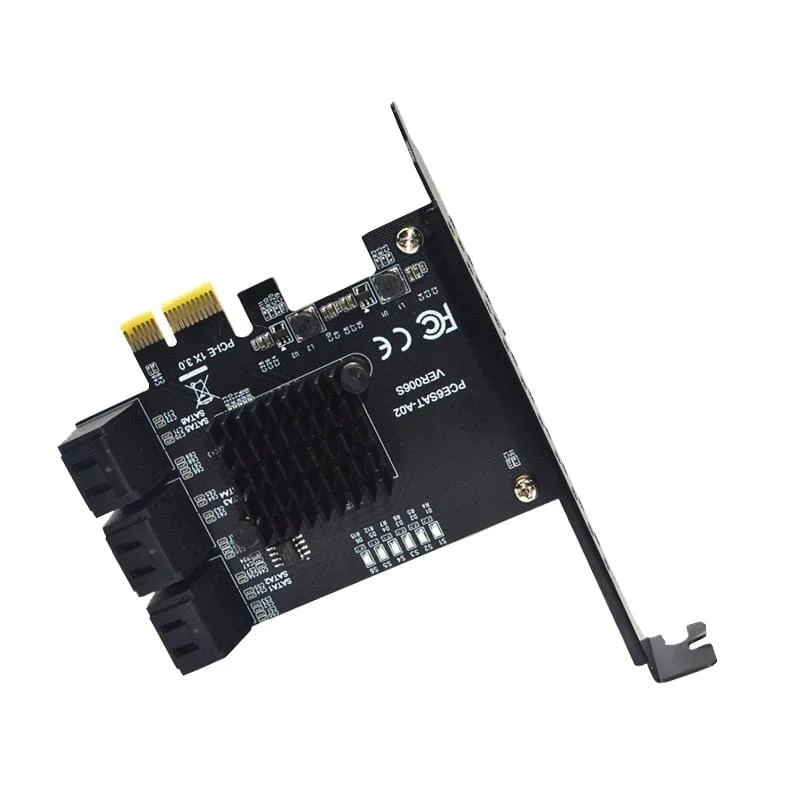 PCIE zu SATA-Karte 6 Anschlüsse SATA 3 PCI Express-Erweiterungskarte PCI-E / PCIE SATA-Controller-Multiplikator für SSD Synology ASM1166-Chips