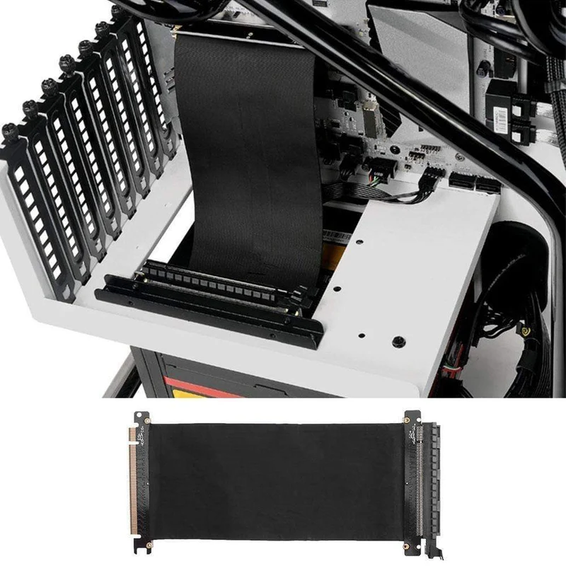 24 cm PCI Express High Speed ​​16x flexible Kabelkarte Verlängerungsport Adapter Riser Card Grafik Grafikkarte Verlängerungskabel für Chassi
