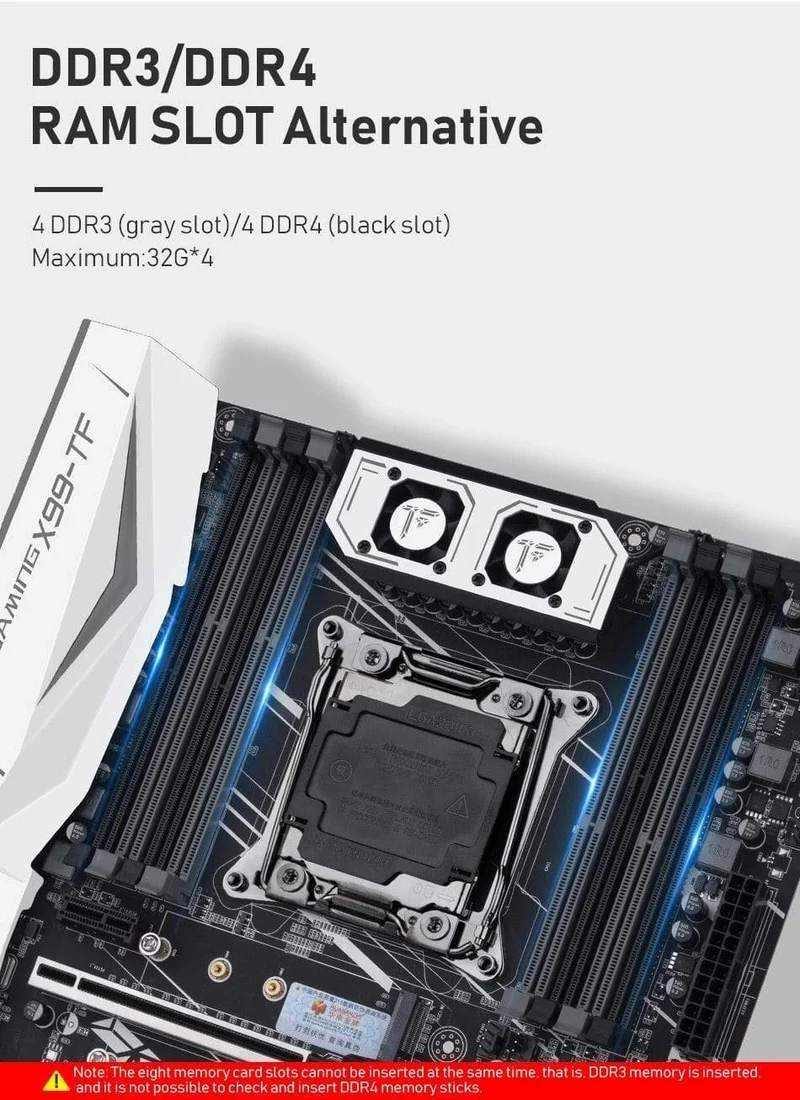 X99 TF Motherboard Combo Kit Set CPU Intel XEON E5 2678 V3 Speicher 4*8G DDR3 RECC 1600 Speicher M.2 NVME USB3.0 ATX