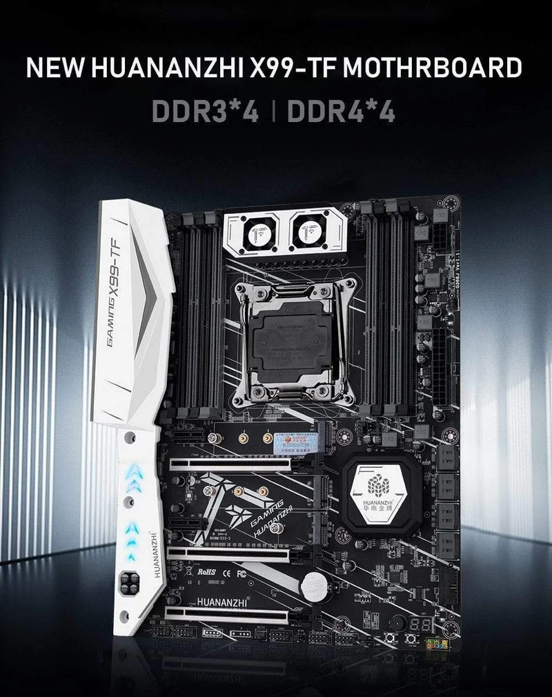 X99 TF Motherboard Combo Kit Set CPU Intel XEON E5 2678 V3 Speicher 4*8G DDR3 RECC 1600 Speicher M.2 NVME USB3.0 ATX