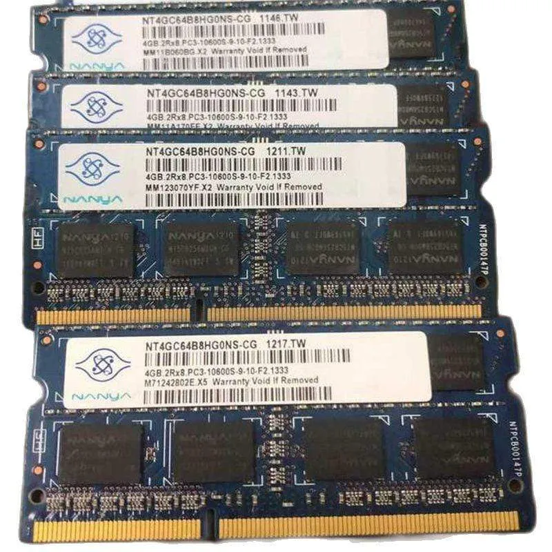 Laptop-RAMs Nanya DDR3 RAMS 4 GB 2RX8 1333 MHz PC3-10600S 204-poliger tragbarer Gerätespeicher 1 Stück