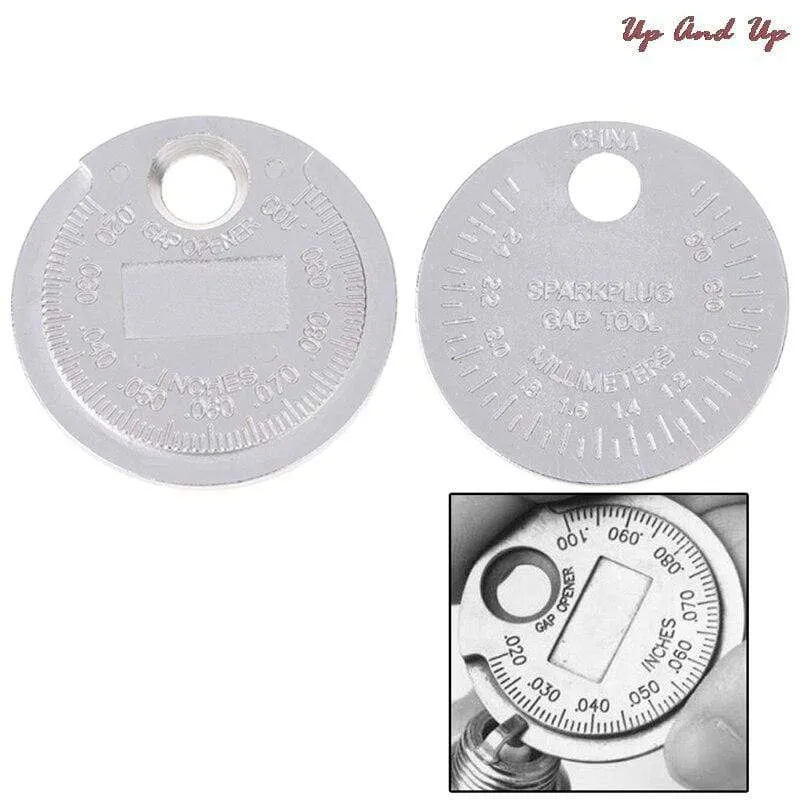 1 Stück Münztyp 0.6–2.4 mm Zündkerzen-Lückenmessgerät, Messwerkzeug, Bereich, Zündkerzen-Messgerät, Kaliber-Messwerkzeug