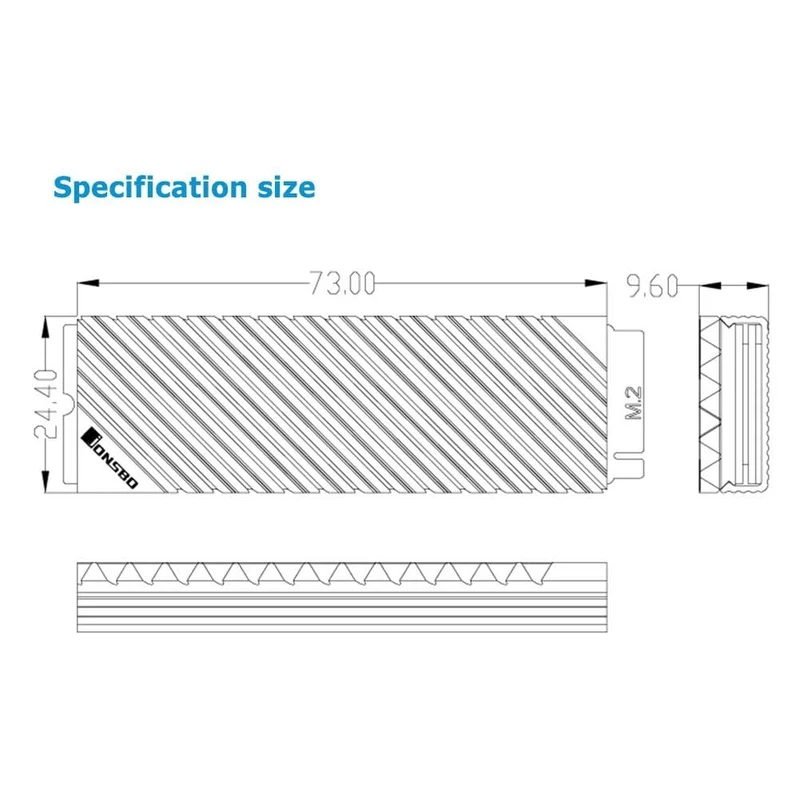M.2 SSD NVMe Kühlkörper Kühlkörper M.2 2280 SSD Festplatte Aluminium Kühlkörper Kühler Thermal Pad für Desktop PC Thermische dichtung