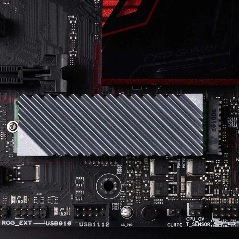 M.2 SSD NVMe Kühlkörper Kühlkörper M.2 2280 SSD Festplatte Aluminium Kühlkörper Kühler Thermal Pad für Desktop PC Thermische dichtung