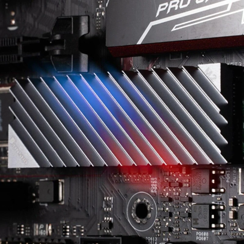 M.2 SSD NVMe Kühlkörper Kühlkörper M.2 2280 SSD Festplatte Aluminium Kühlkörper Kühler Thermal Pad für Desktop PC Thermische dichtung