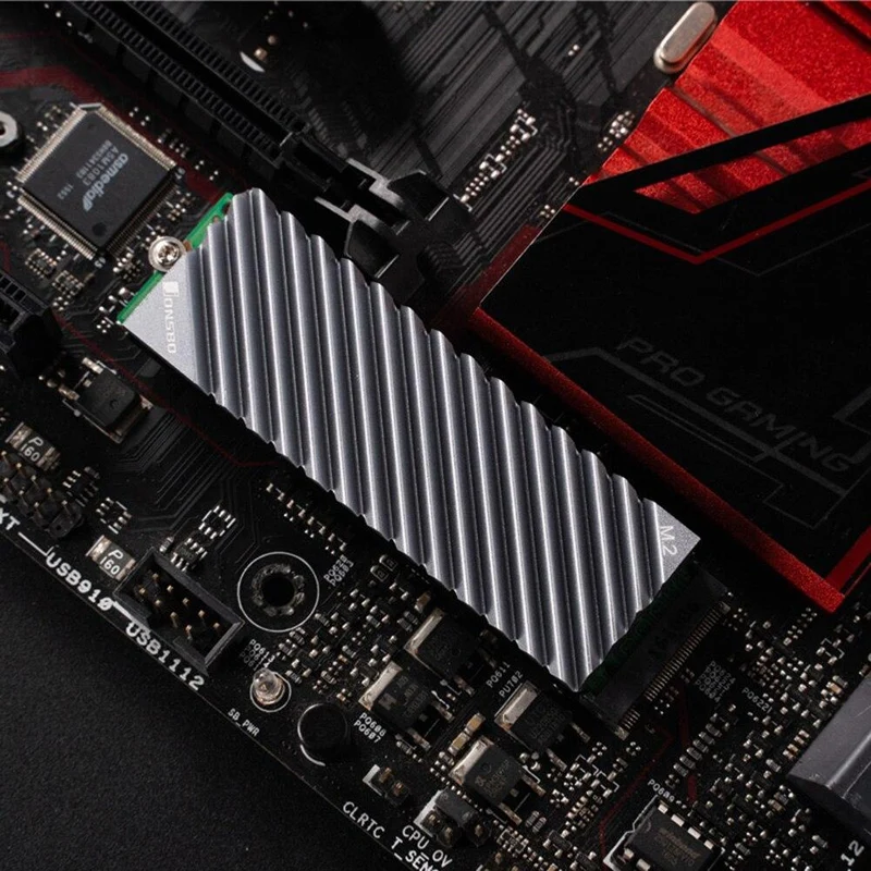 M.2 SSD NVMe Kühlkörper Kühlkörper M.2 2280 SSD Festplatte Aluminium Kühlkörper Kühler Thermal Pad für Desktop PC Thermische dichtung