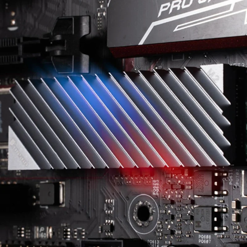 M.2 SSD NVMe Kühlkörper Kühlkörper M.2 2280 SSD Festplatte Aluminium Kühlkörper Kühler Thermal Pad für Desktop PC Thermische dichtung
