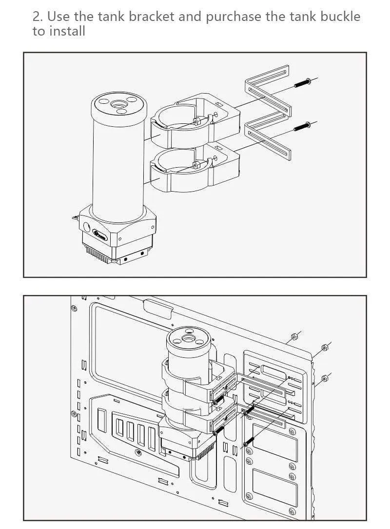 10-W-DDC-Kombipumpe + Reservoir, maximal 3800 U/min, Förderhöhe 3 Meter, 300 l/h, Wasserzylinder, Tanklänge 100/150/200 mm