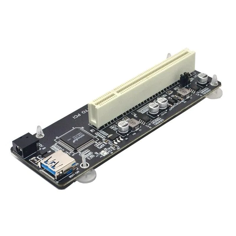 PCIE PCI-E PCI Express X1 zu PCI Riser-Karte Buskarte Hocheffizienter Adapterkonverter USB 3.0-Kabel für Desktop-PC ASM1083-Chip