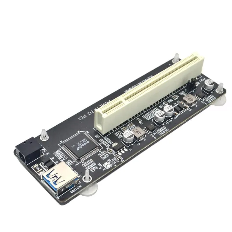 PCIE PCI-E PCI Express X1 zu PCI Riser-Karte Buskarte Hocheffizienter Adapterkonverter USB 3.0-Kabel für Desktop-PC ASM1083-Chip